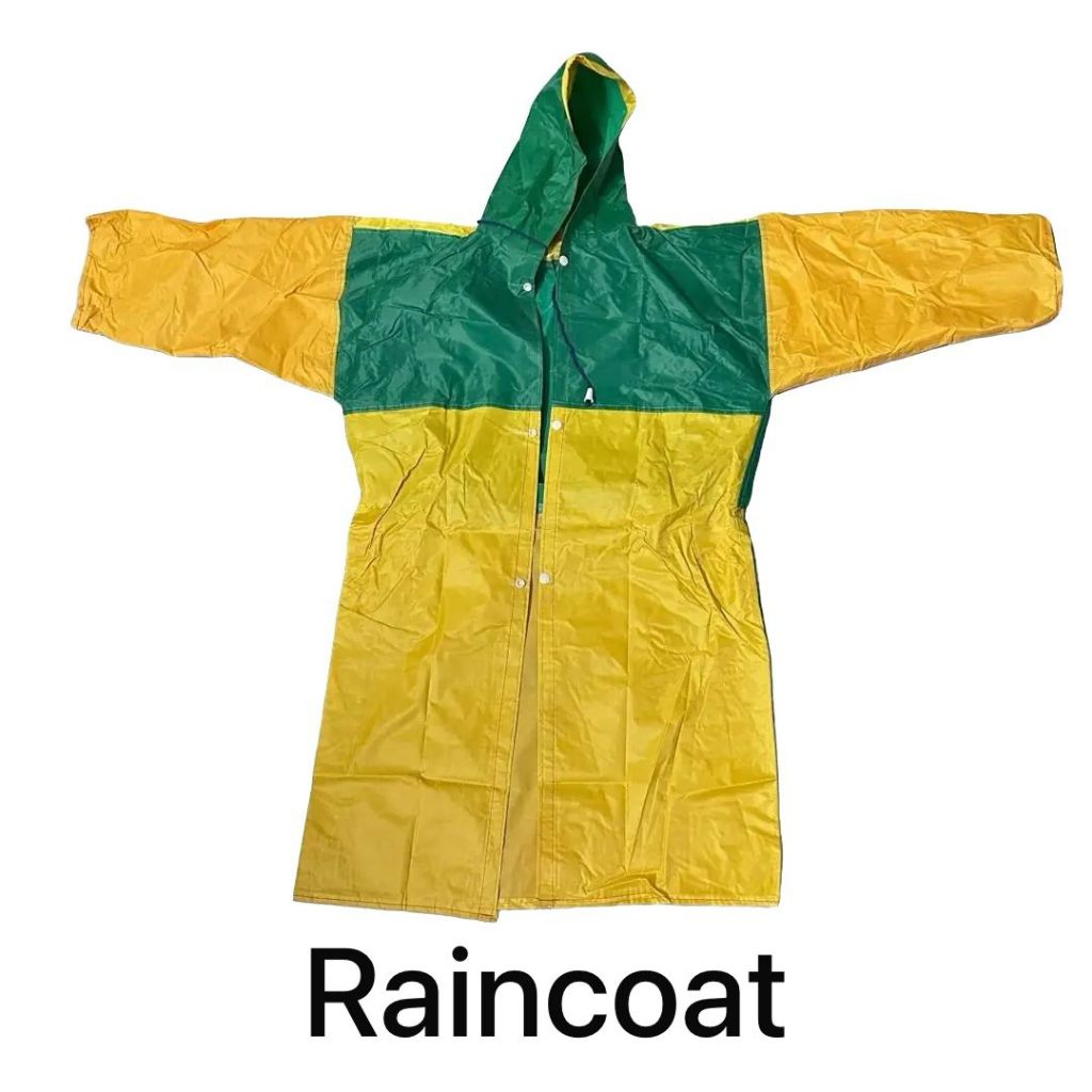 [Special Offer/Clear Stock] Raincoat Design in Green, Yellow Color & Fancy Cartoon/Button Clip