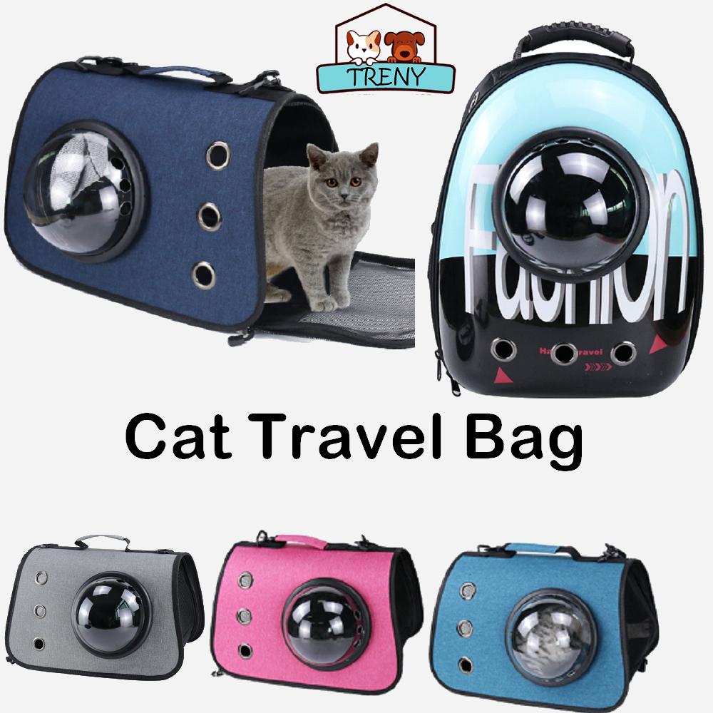 TRENY Large Pet Dog Cat Carrier Bag Travel Essentials Foldable Portable Beg Kucing Besar 宠物 出行包