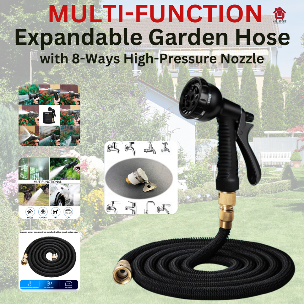 Expandable Magic Water Hose Pipe Getah Paip Cuci Kereta Car Wash Garden Irrigation Watering System