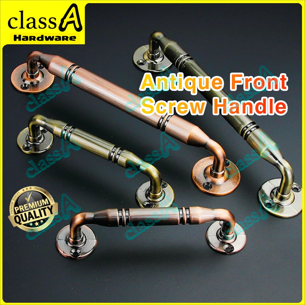 ClassAHW Rustic Antique Brass Drawer Pull Handle Cabinet Wardrobe Furniture Pemegang Pintu