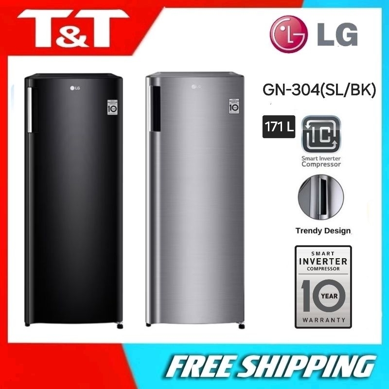 LG Limited Edition Black color Invertor Verticat Freezer GN-304SHBT/SL