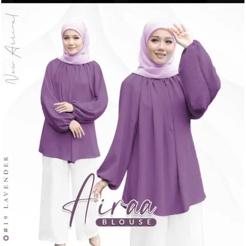 ZOYA BLOUSE KAIN CEY IRONLESS FREE SIZE today to your Islamic Clothing collection!