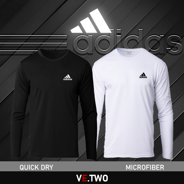 VE.TWO AD1 Long Sleeve Microfiber T Shirt Lelaki / Unisex Sport Shirt / Jersey Lengan Panjang