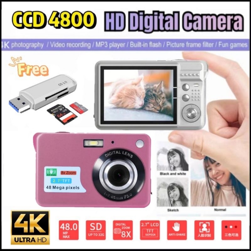 NewCCD Digital Camera HD 1080P High Pixel Entry Level Vintage Student Party Digital Camera CCD 复古相机CCD