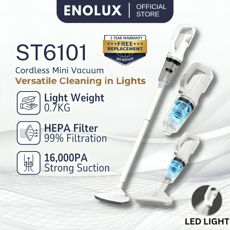 ✨Fast Shipping✨2024 New ENOLUX ST6101 PRO Portable Cordless Vacuum Cleaner Rechargeable Cordless Car/Home Vacuum