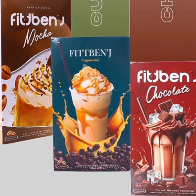 Fittbenj Mocha | Cuppucino | Chocolate  / Fittben’J Mocha Kopi Kurus Langsing Slim ( 15 Sachets)
