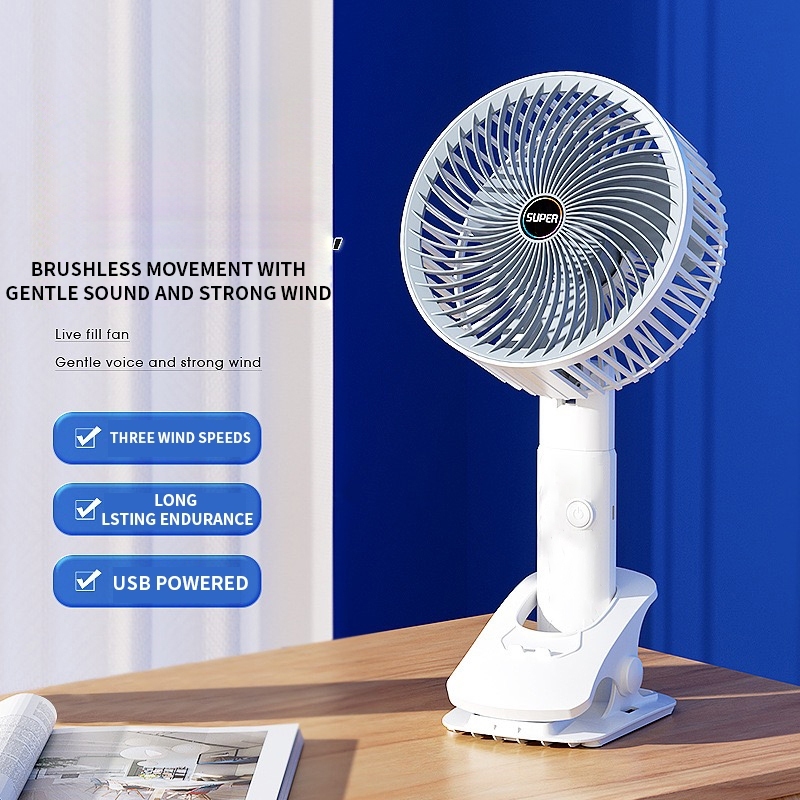 Kipas Mini Portable Fan Table Fan Desktop Fan Handheld fan Clip fan Hanging fan Rechargeable Strong Wind 小风扇