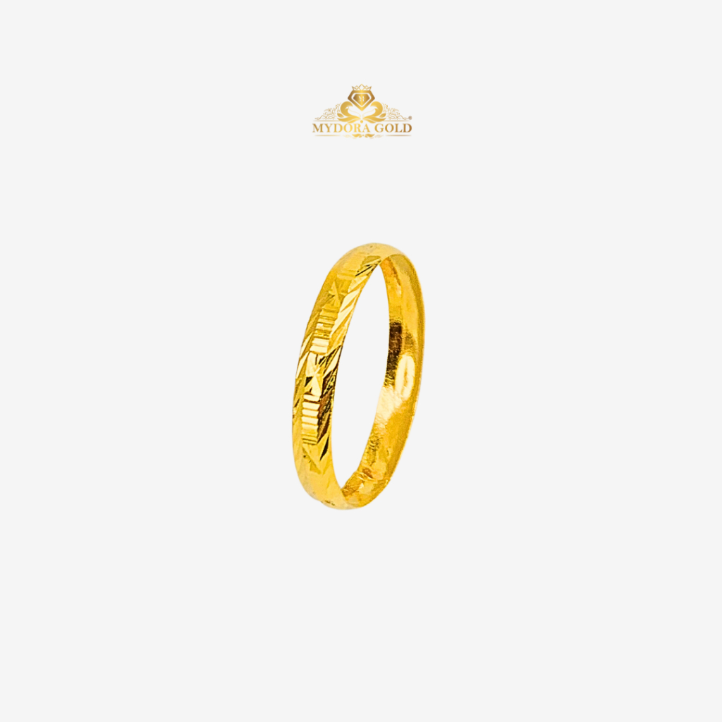 MydoraGold Cincin Emas Bajet Series | Cincin Belah Rotan | Cincin Emas 916 [916 Gold Ring] Jewellery Fashion Ring