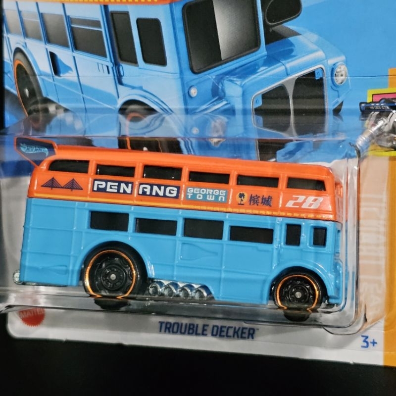 HOT WHEELS TROUBLE DECKER BUS BAS DOUBLE PENANG