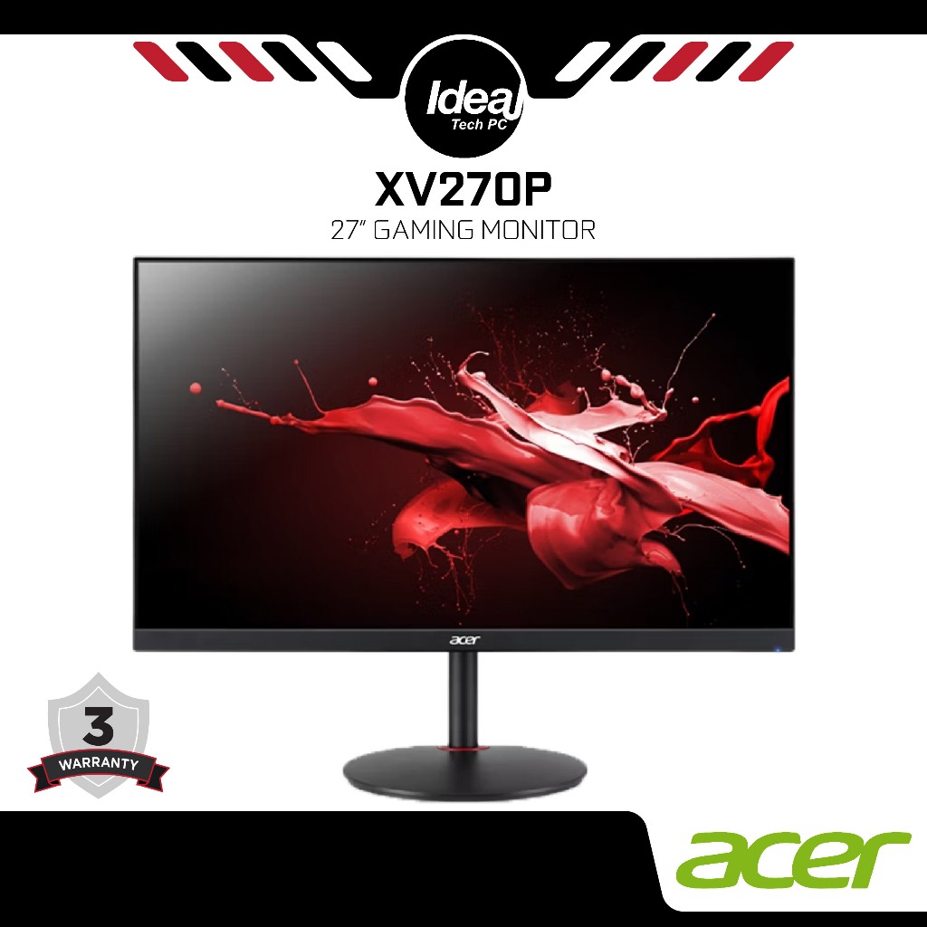 ACER Nitro XV270P | 1920 x 1080 (FHD) | 1ms | 165Hz | AMD FreeSync™ | 27" Gaming LED Monitor