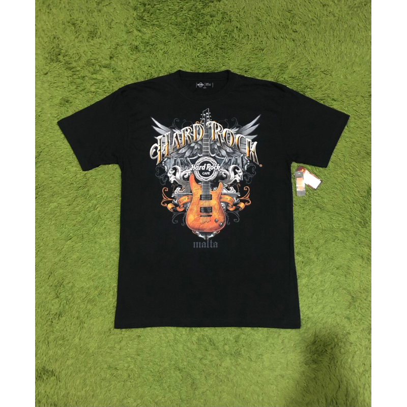 Hard Rock Cafe Malta Textured Guitar T-Shirt