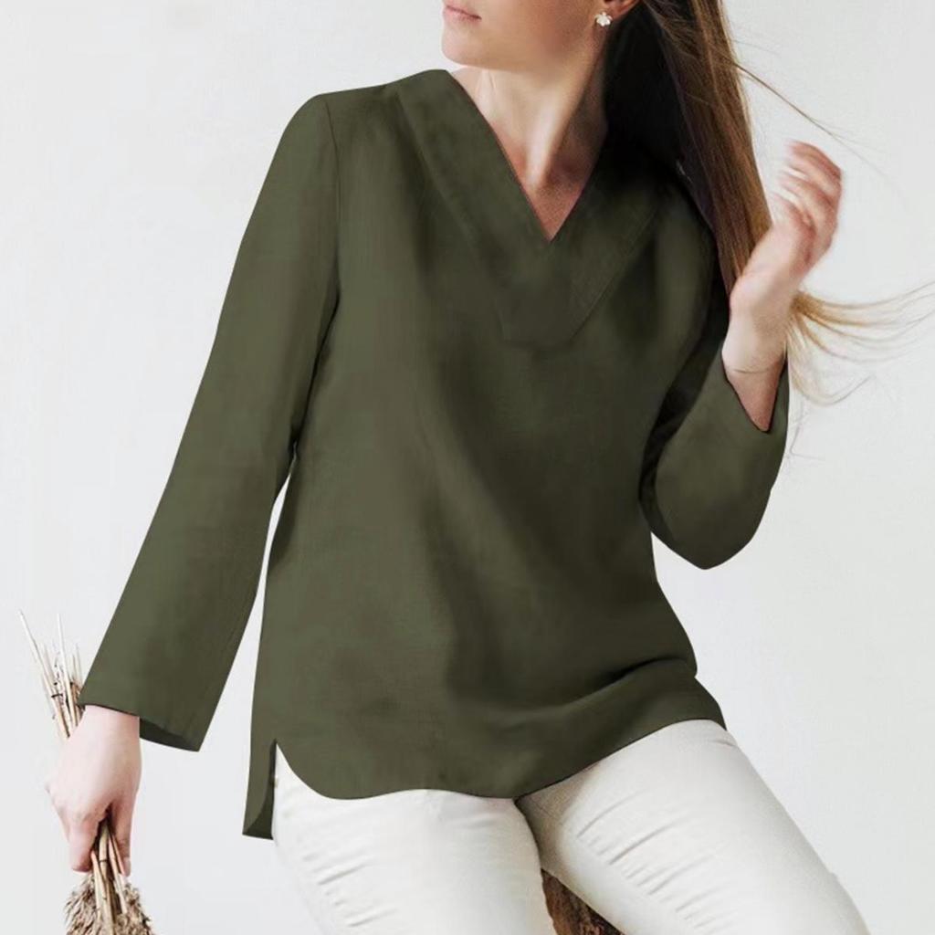 #359 baju muslimah plus size lengan panjang crop top for women kemeja perempuan outfit wanita baggy tshirt blouse labuh