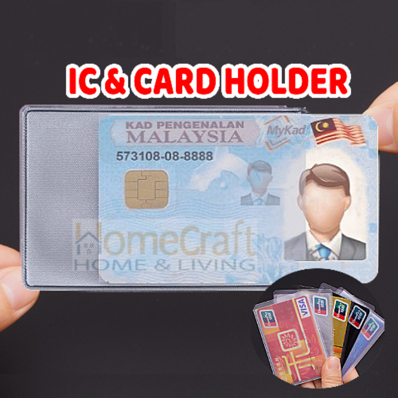 Waterproof Thick Transparent TNG myKAD ATM Debit Credit Identity Card ID IC Holder Simpanan Kad Pengenalan Case 证件卡套