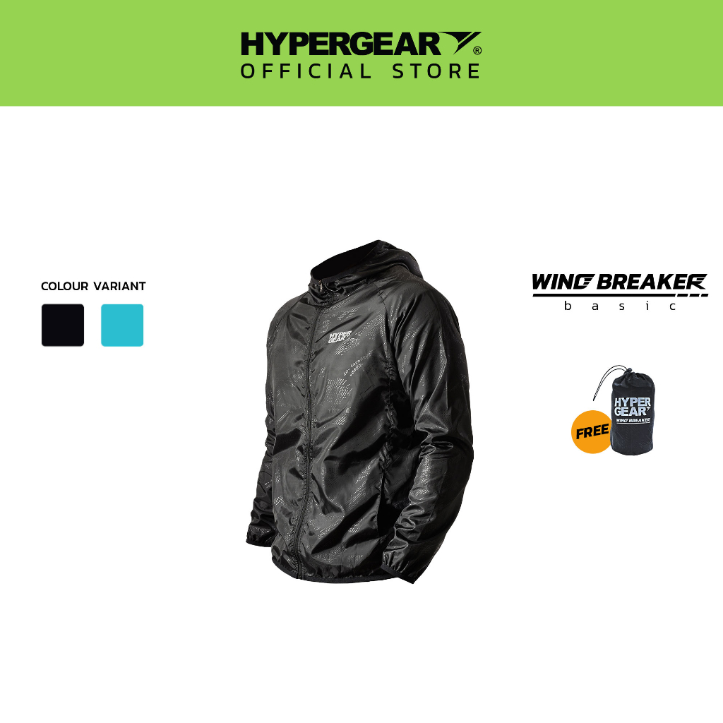 Hypergear Lightweight Water-Resistant Breathable Windbreaker Basic