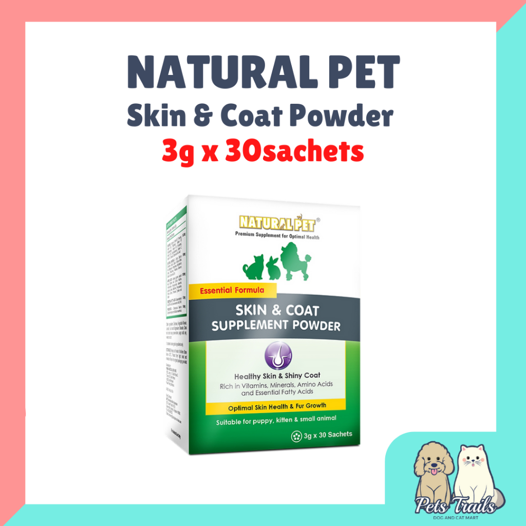 Natural Pet Multivitamin Skin & Coat Supplement Powder 3g x30 sachets - Easy to serve [Authentic][Trusted Seller]