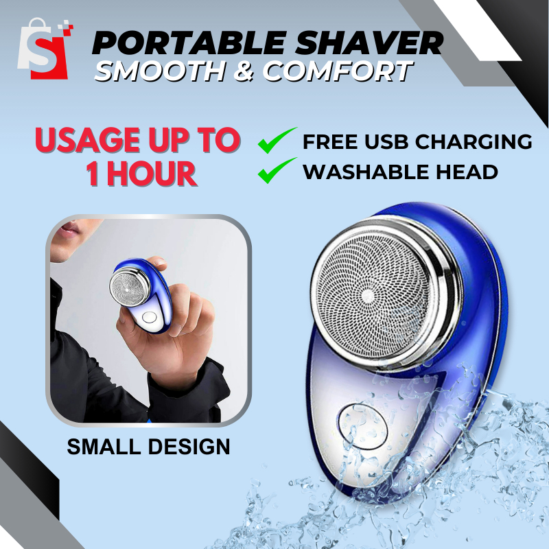 【SHOPLUS】Mini Electric Shaver Men Pocket Size Rechargeable Portable Cordless Trimmer Face Beard Hair Trimmer DB1066