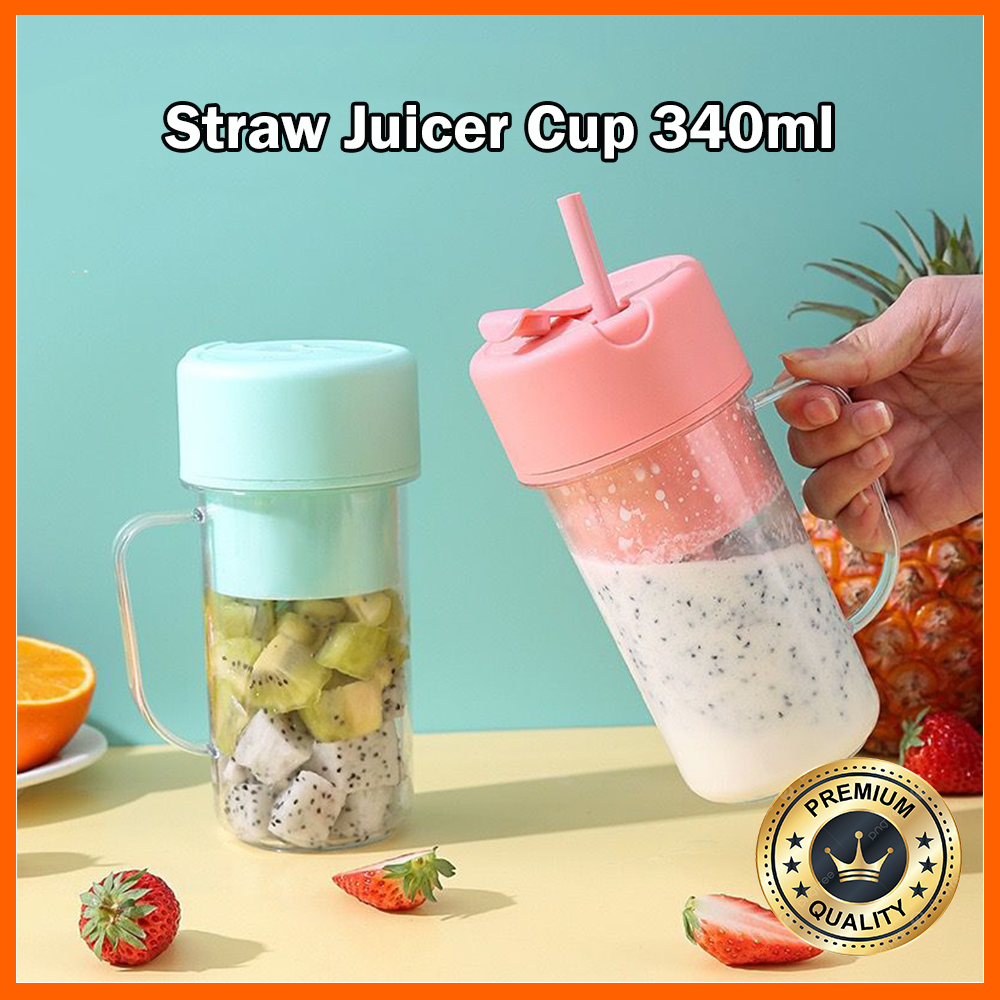 Juicer Blender Juice Juicer Cup With Straw Portable Juice Blender Wireless Fruit Juicer Rechargeable Fruit Blender 340ml