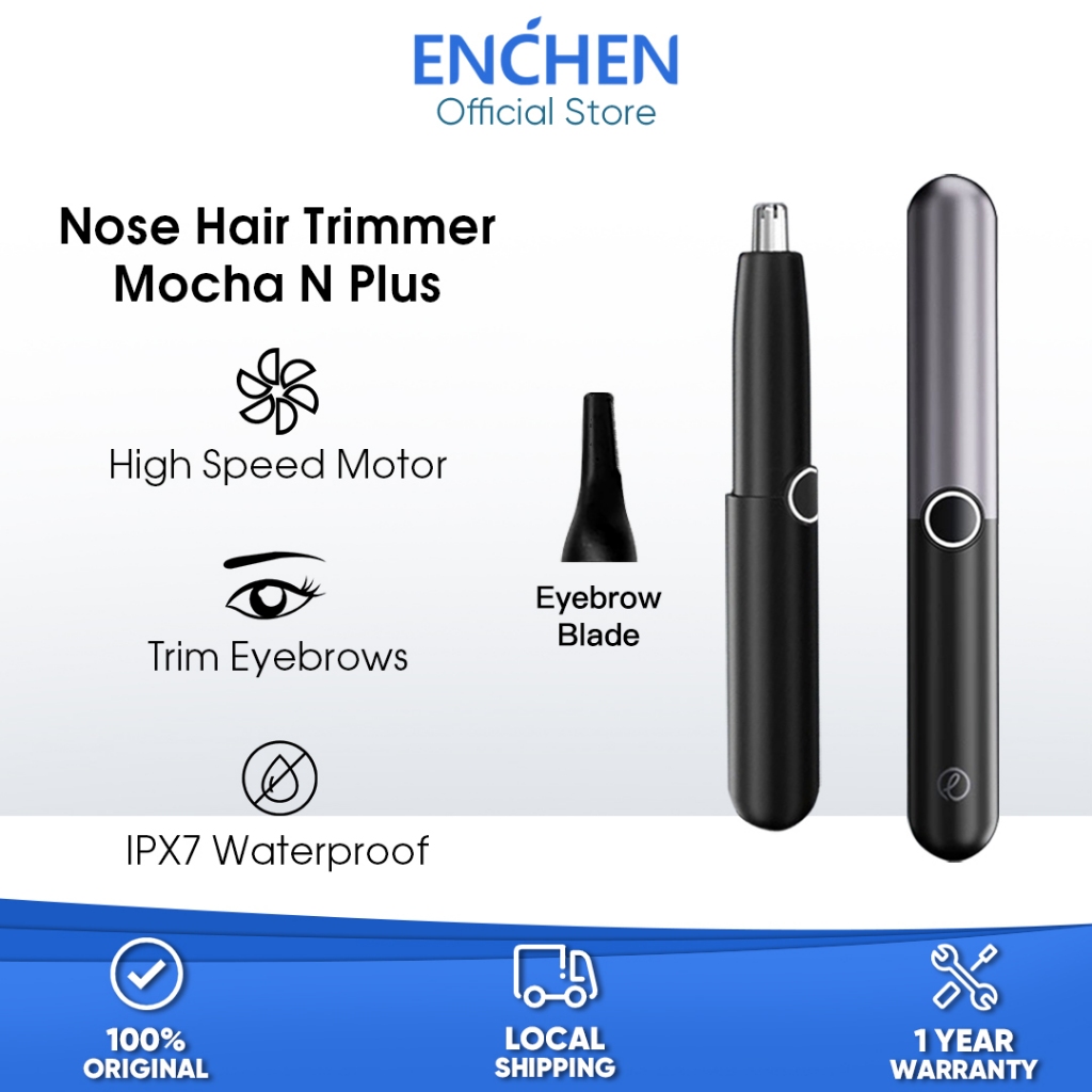 Enchen Mocha N Plus Electric Nose Hair Trimmer Eyebrow Trimmer Rechargeable Portable IPX7 Waterproof Man Shaver Trimmer