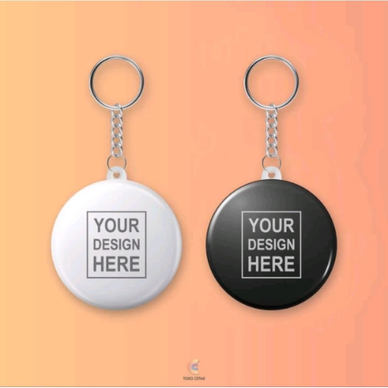 your design on keychain 58mm