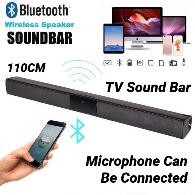 Wireless TV Speaker 110CM HD Surround Stereo Soundbar Bluetooth 5.0 Home Theater TV Subwoofer portable Sound bar