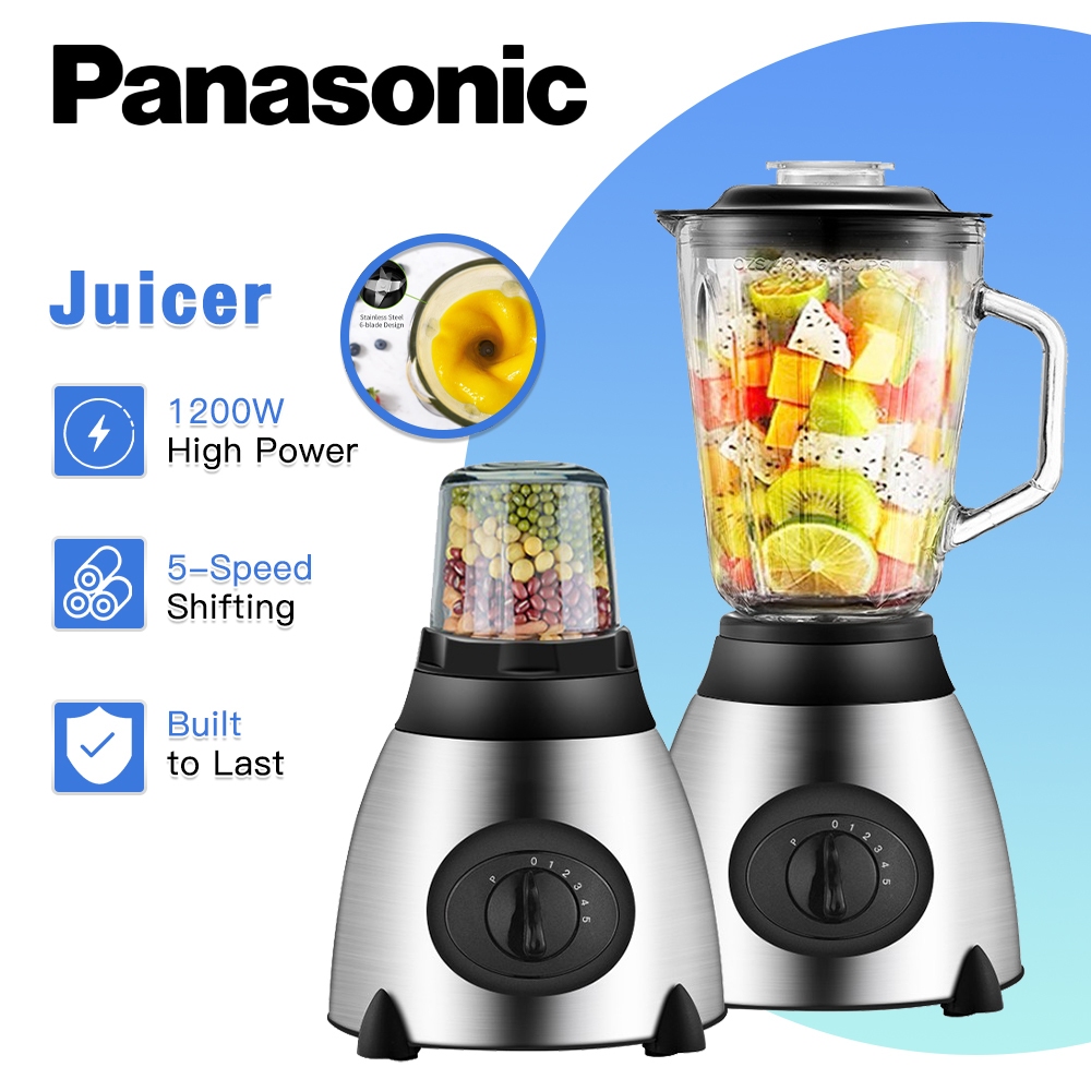 Panasonic Juice Blender 1.75L Multifunctional Fruit Juicer Blender Grinding with 5 Speed Adjustment Ice Crusher