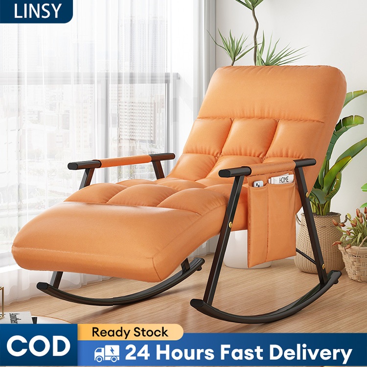 Linsy Large Rocking Chair Lazy Sofa Lazy Chair Cushion Pad Armchair Bedroom Living Room Lounge Chair Kerusi Malas 摇摇椅