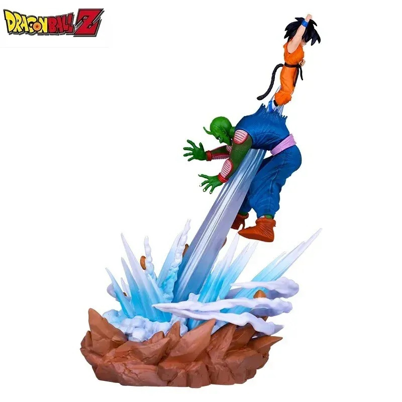 Dragon Ball Z Anime Figures Son Goku vs Piccolo Figurine DBZ Gk PVC LED Statue Collectible Model