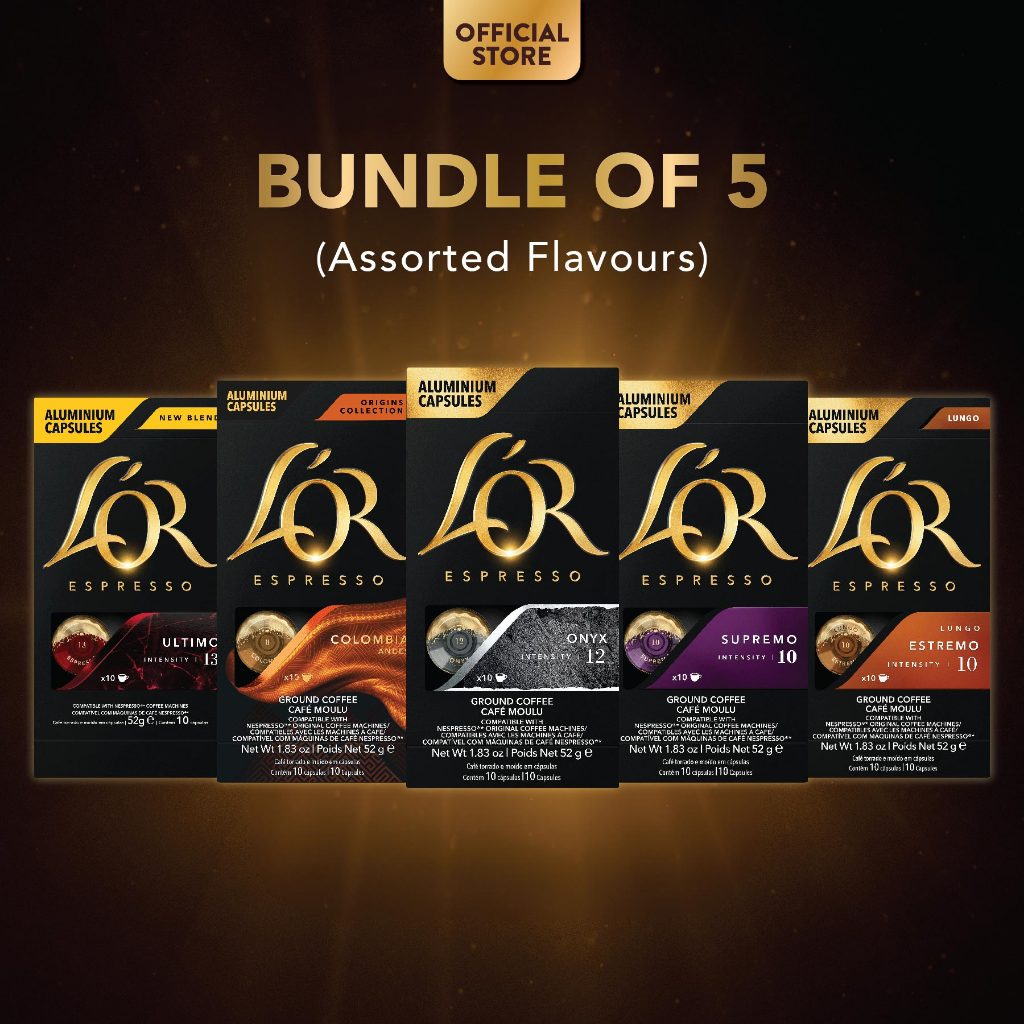 (Bundle of 5)L'OR Espresso Mixed Flavours Coffee Capsules-Compatible with Nespresso®*Original Coffee Machines,10capsules