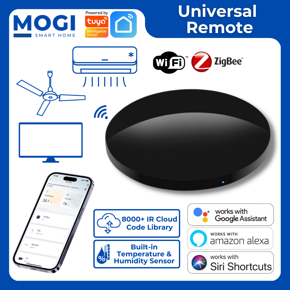 MOGI Wifi Zigbee Universal Infrared IR Remote Control Tuya Smart Home Smart Life Alexa Google Siri