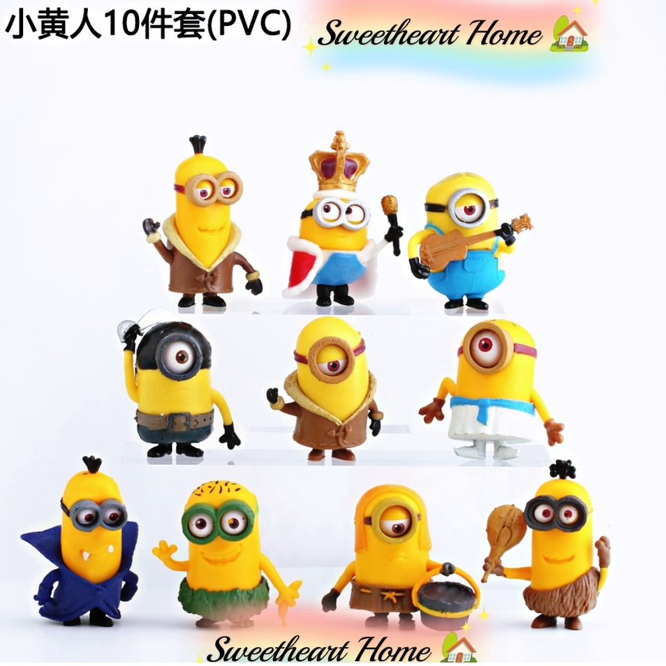 Ready Stock-Minions Action Figure Toys Cute Car Cartoon Despicable Me Doll for kids toys Cake小黄人蛋糕装饰