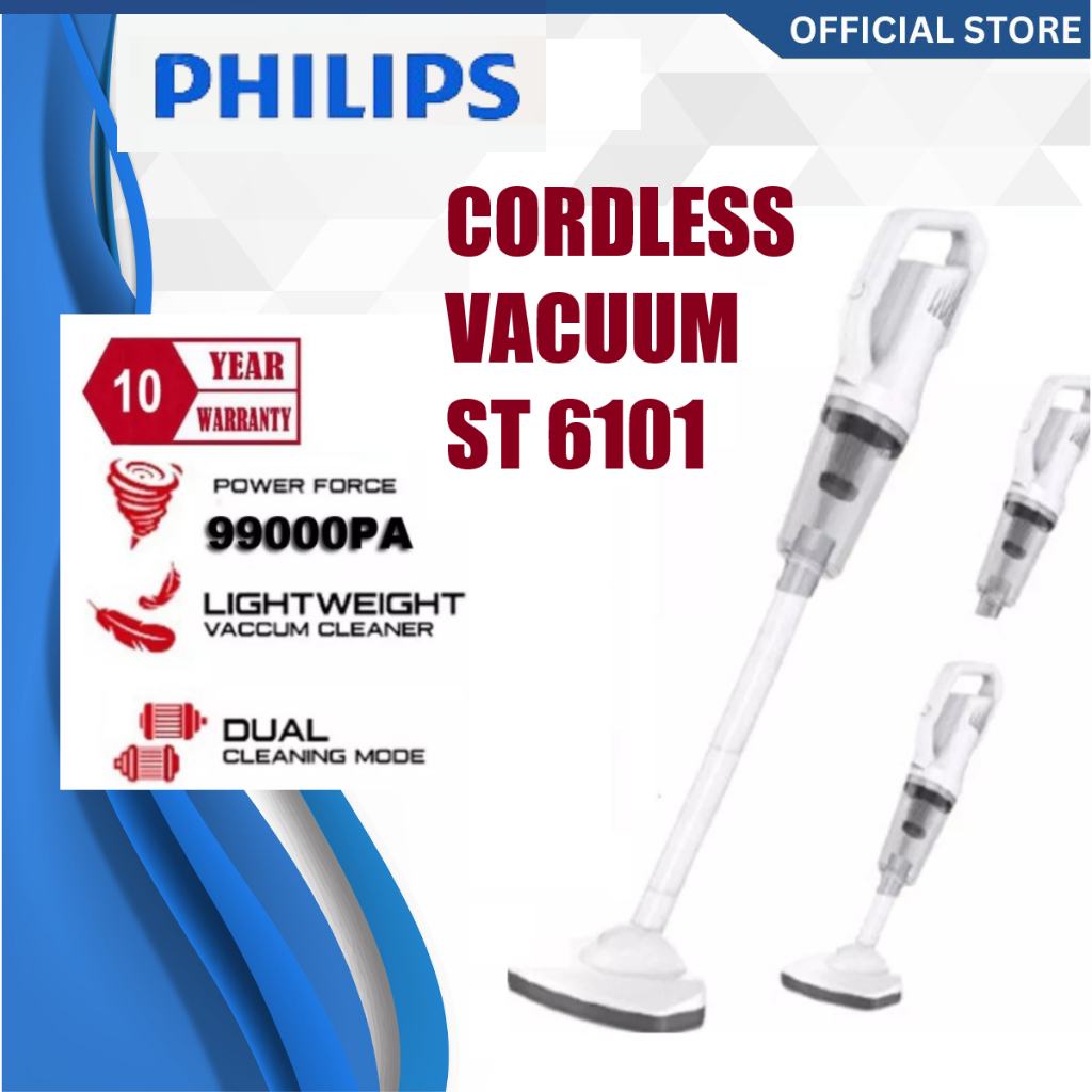 ST6101 Cordless Vacuum Cleaner l Cordless Vacuum l Car Vacuum l Penyedut Tanpa Wayar l Wireless 2 in 1 Vacuum