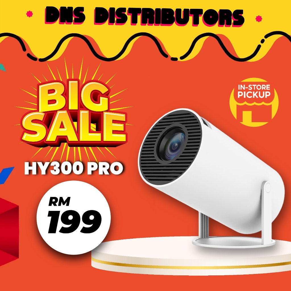 HY300 PRO Projector 4K Android 11.0 Big LCD 4K Mini Projector 1080P Dual Band WiFi + Bluetooth5.0 With Netflix YouTube