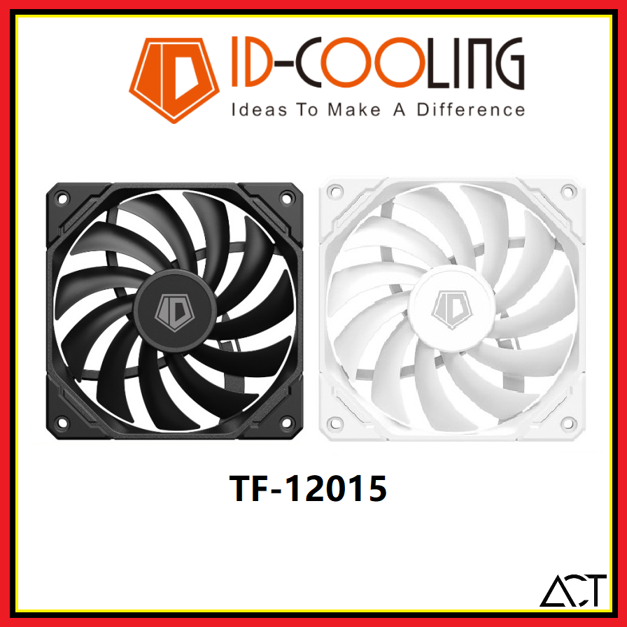 ID-COOLING TF-12015 12cm Casing Thin Fan ( 15mm ) 4pin PWM Black SLIM FAN