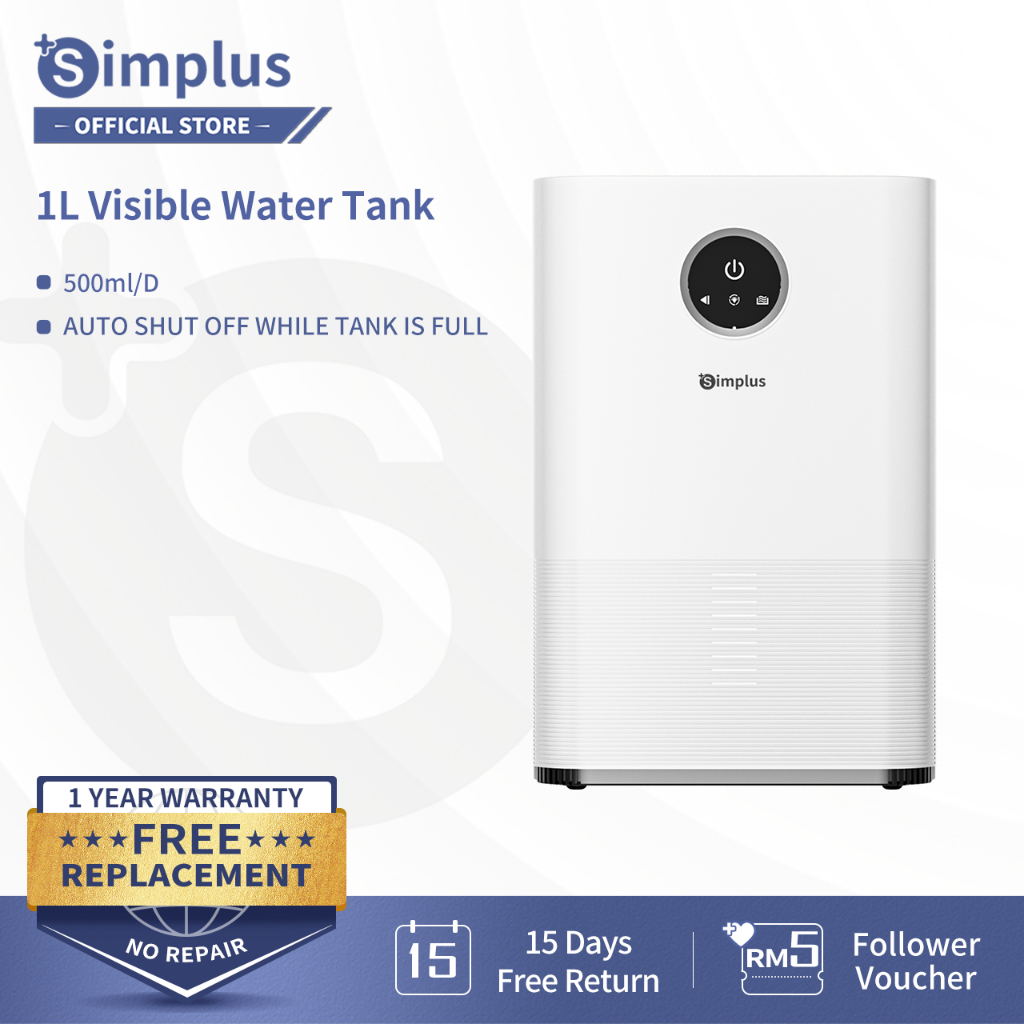 Simplus Dehumidifier Small Office Household Moisture Extraction, Drying, Silent, Moisture Proof & Energy Saving (1L)