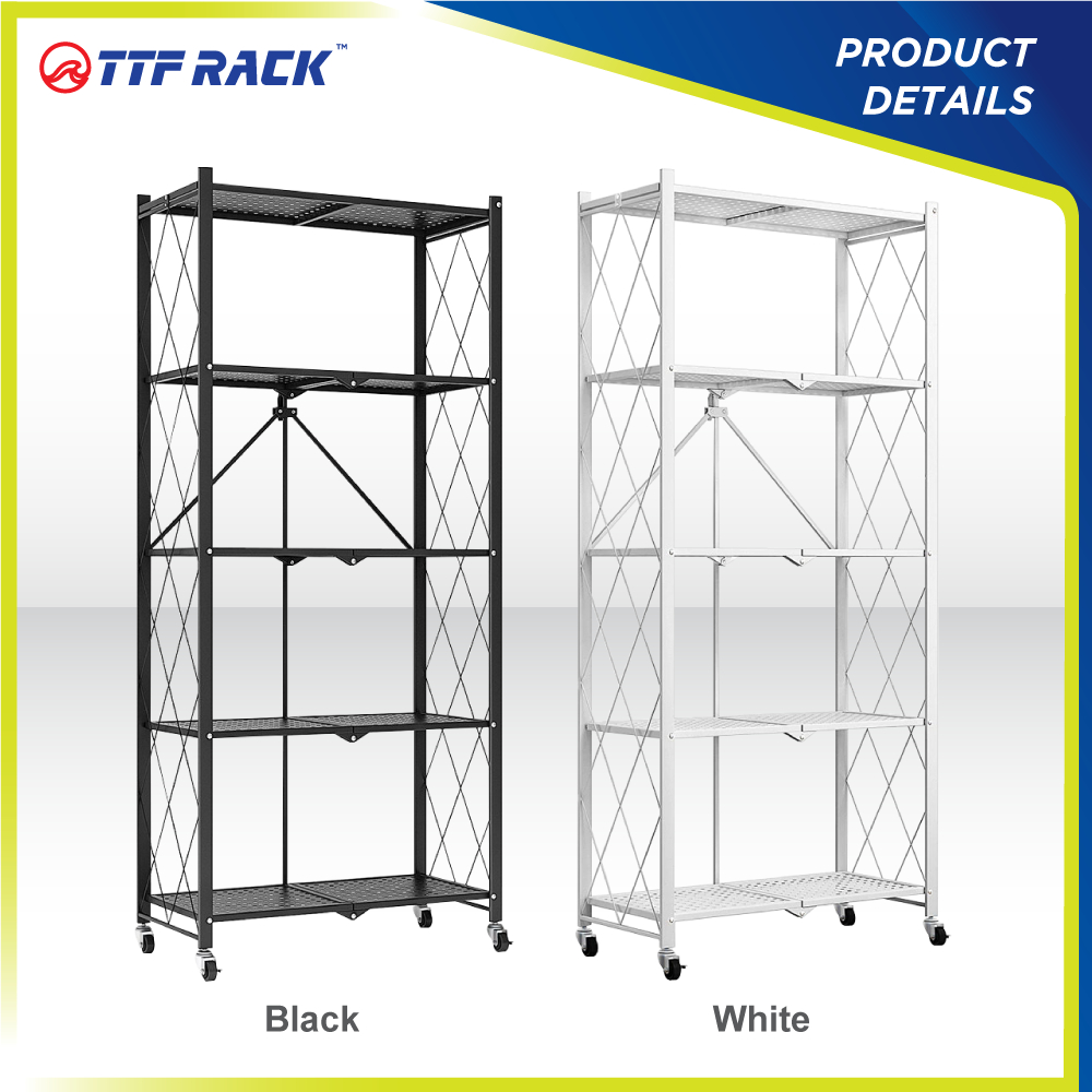 TTF RACK™️(FS SERIES) Rak Dapur Serbaguna Foldable Storage Rack Rak Besi Bertingkat Kitchen Rack Kitchen Cabinet Rack