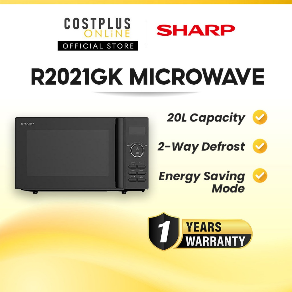 Sharp Microwave Oven (20L) R2021GK 2-Way Defrost Energy-Saving Steam/Reheat/Defrost/Cook | Ketuhar Gelombang Mikro 微波炉