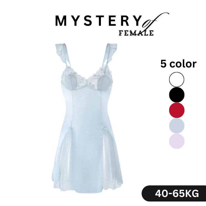 Ice Silk Satin Babydoll Dress Sexy Lingerie Sexy Sleepwear Baju Tidur Wanita Seksi MFMS851