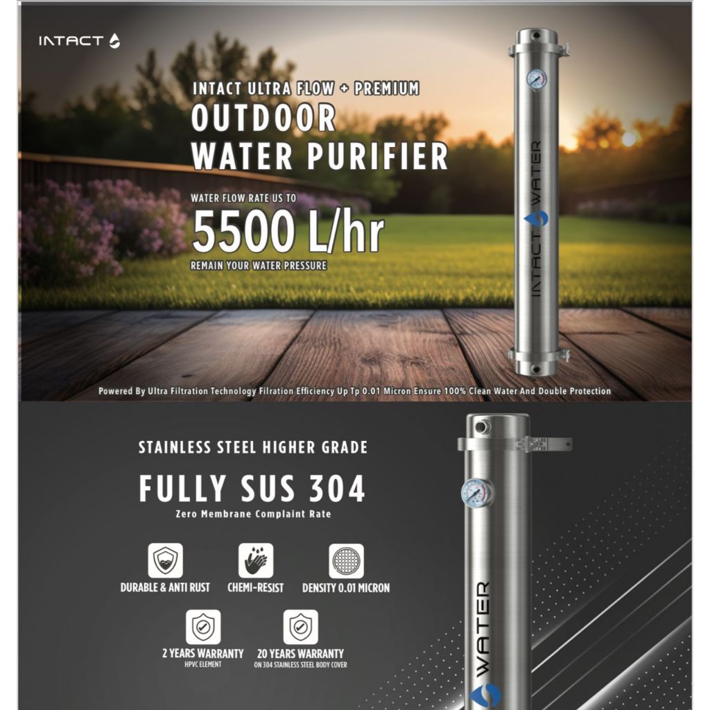 Intact Water Ultra Series Flow+ Premium Outdoor Water Purifier Filter / Penapis Air Luar Rumah