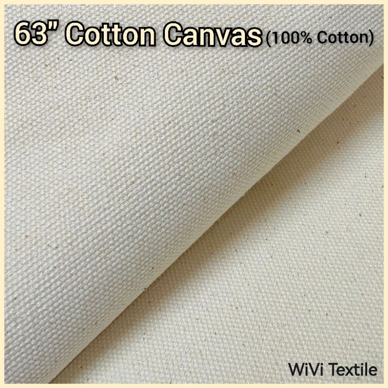 63" Cotton Canvas (Thick) / Kain Kanvas Tebal / Kain DIY - per meter