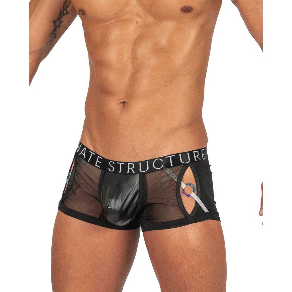 Private Structure Men Underwear Alpha Low Waist Harness Trunk - Shades of Black [4415]