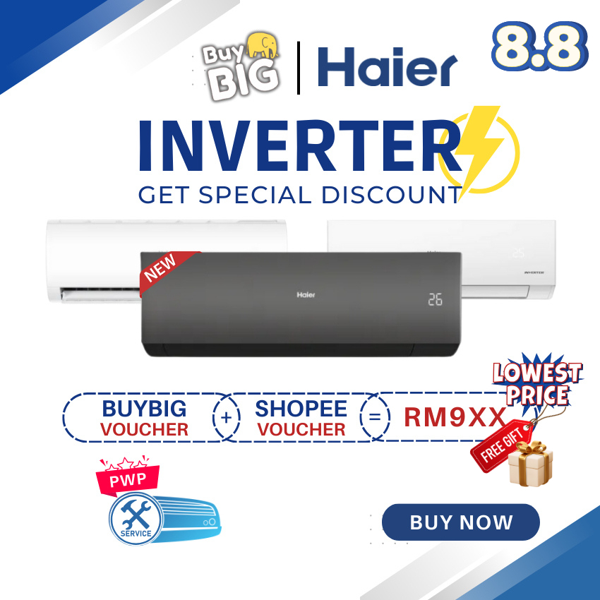 🛠️Haier Inverter 1.0HP~2.5HP R32 Air Conditioner PWP Aircond Installation HSU-VQA/HSU-VQC/HSU-VRA/HSU-VXA Series