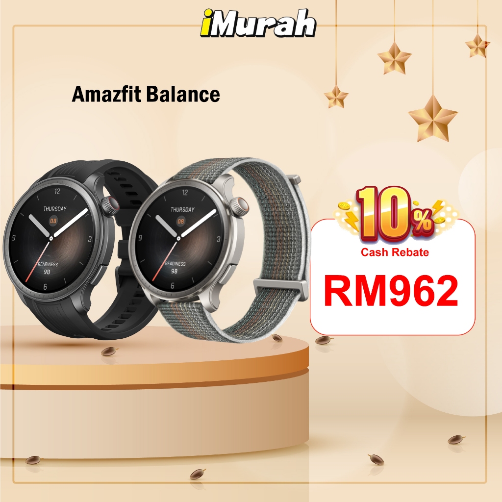 Amazfit Balance [AI-POWERED FITNESS COACH | 14Days | 200+Face Theme] - 1 Year Warranty