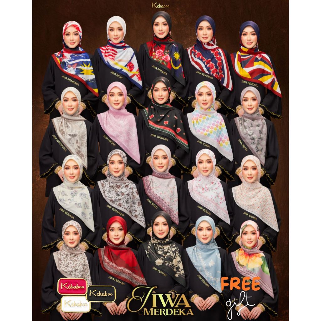 [READYSTOCK] TUDUNG KEKABOO JIWA MERDEKA 2024 SWEET QISMINA BELLA ASTILAH IRMA RUHAINIES BAWAL COTTON KEKABOO PALESTINE