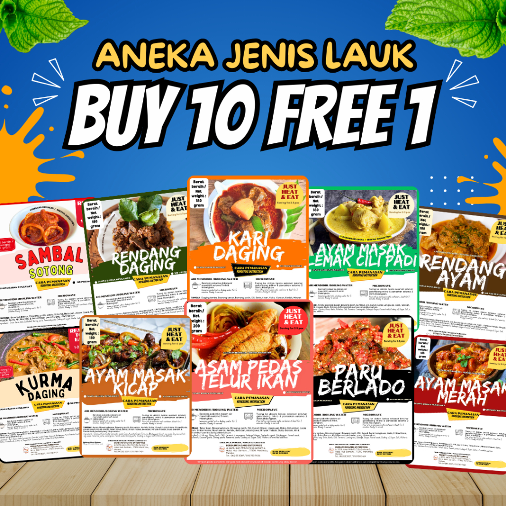 Chef Zam LAUK READY TO EAT Instant food travel pack UMRAH HAJI