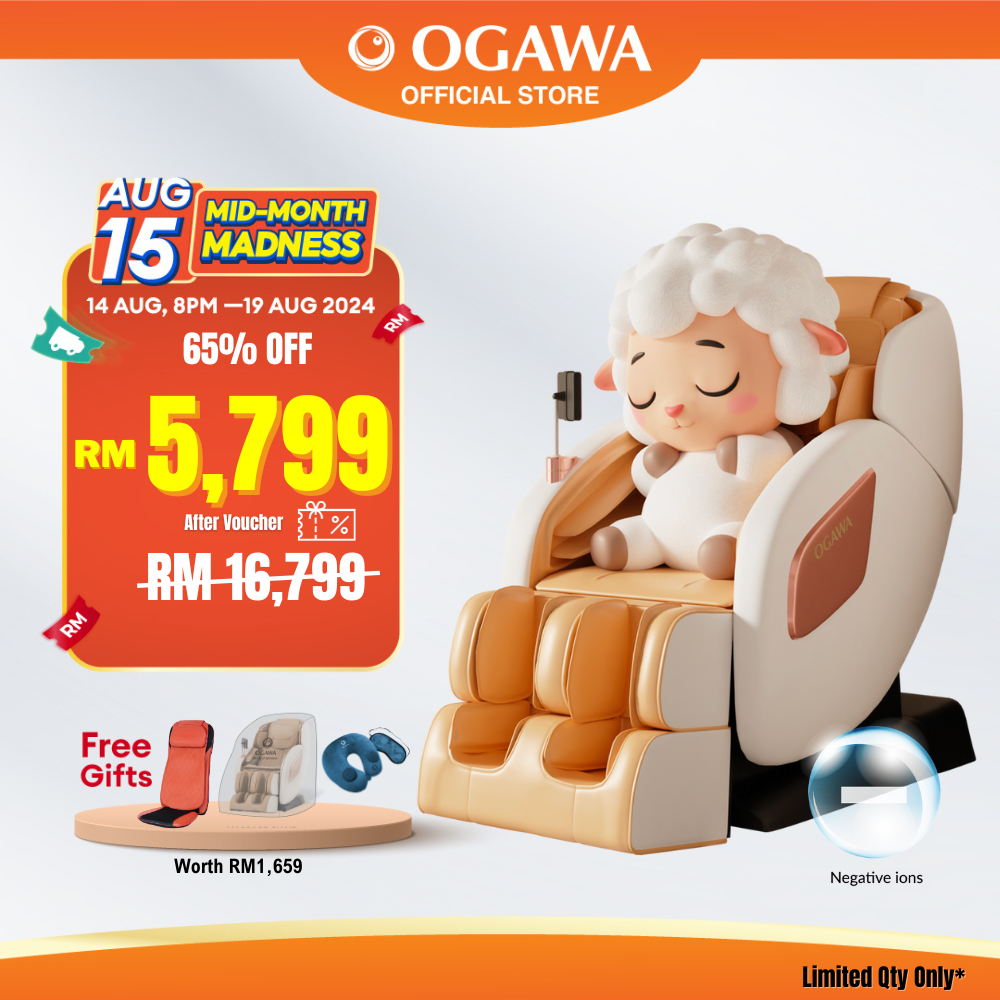 Ogawa Retreax Ionic Contemporary Massage Chair [Free XE Duo Pro + Massage Chair Cover + Tinkle-X]