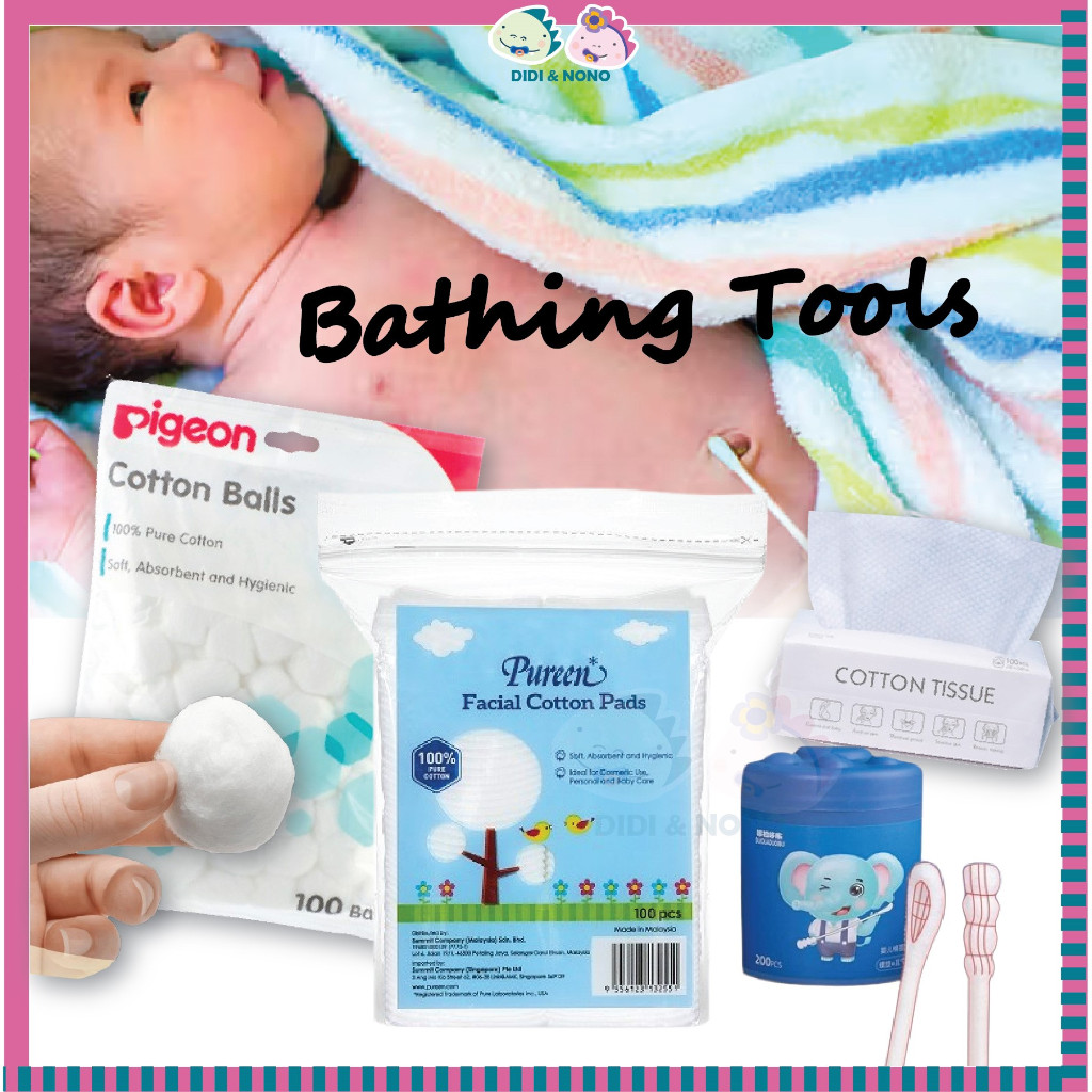 Cotton Buds Cotton Puffs Cotton Ball Kapas Bulat Kapas Bola