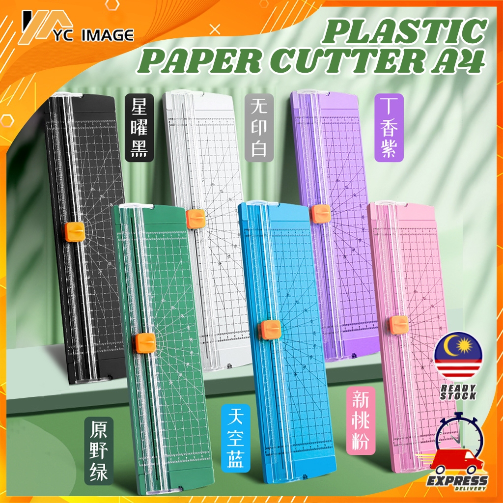 Plastic Paper Cutter A4/A5 Size Portable Paper Cutter with Replaceable Blades School Office Supplies