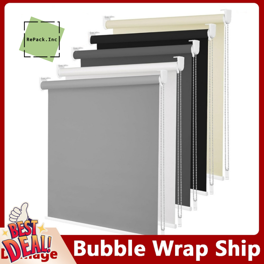 Blackout window Roller Blind Single Plain Color Home Office Bidai Langsir Tingkap Rumah Pejabat