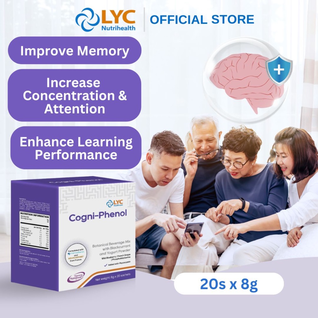 LYC Healthcare Cogni-Phenol Brain Memory Learning Supplement Drink Minda Ingatan Minuman Suplement Care 补脑饮品