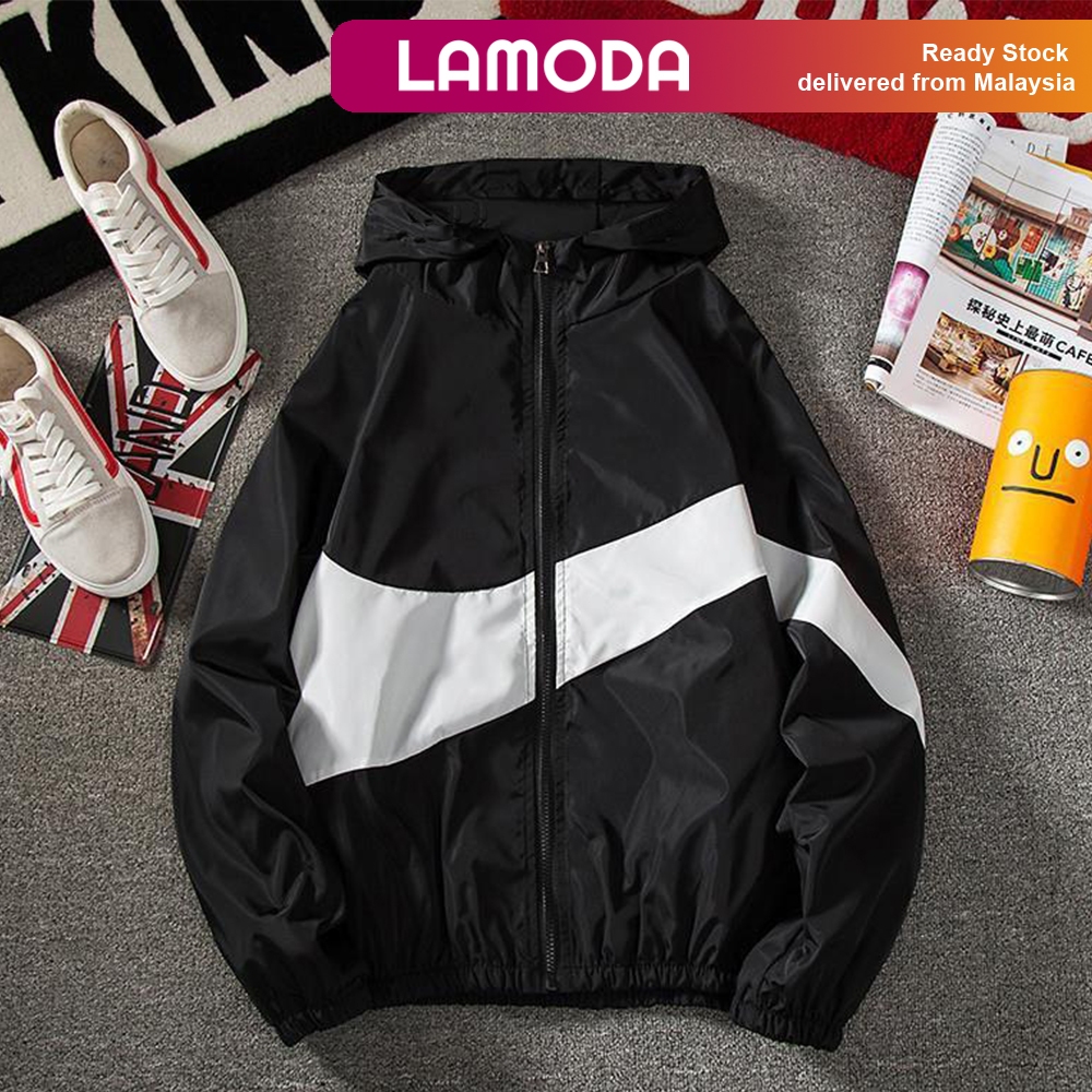 [S-4XL][Lamoda]HENRY Unisex Jacket Couple men women plus size sports jacket windbreaker jaket sukan lelaki muslimah
